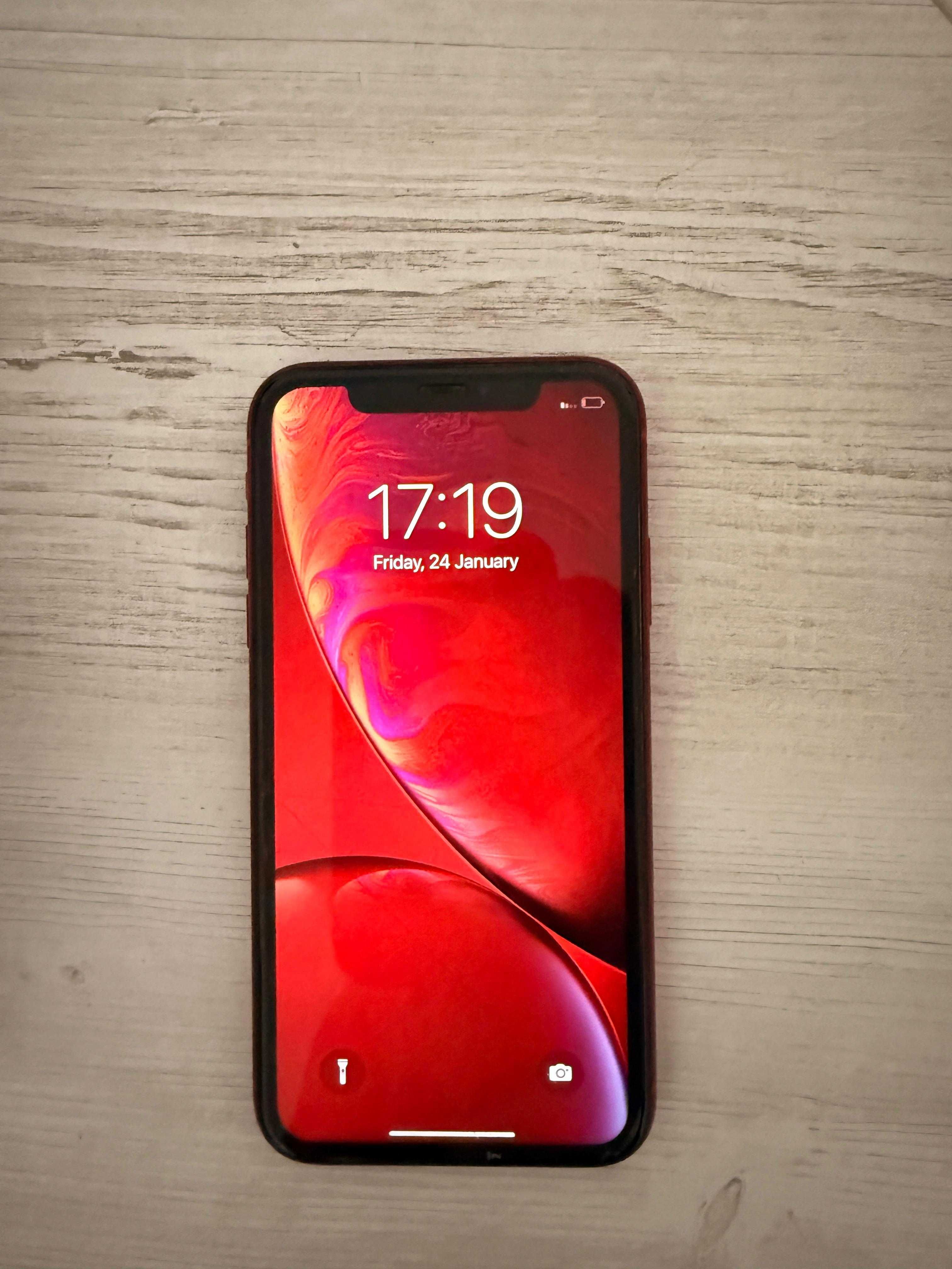 iPhone XR 64GB Product Red Neverlocked + cutie, husă și cablu